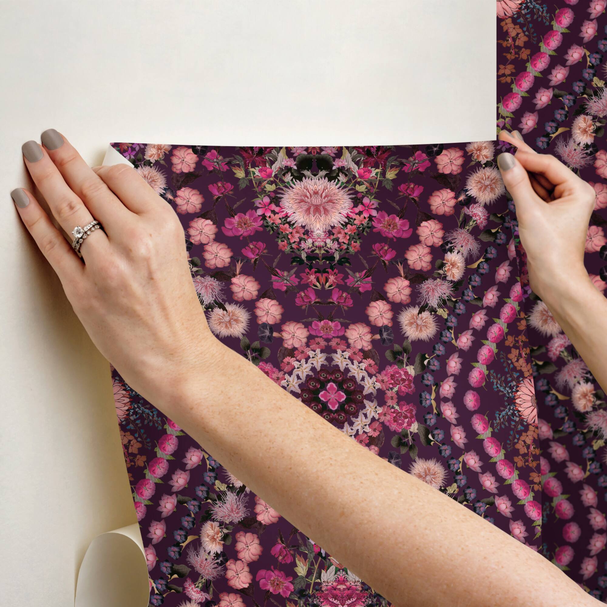 RoomMates Mr. Kate Dried Flower Kaleidoscope Peel & Stick Wallpaper